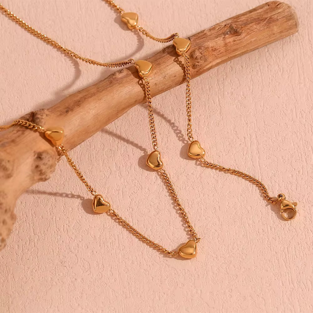 Set completo corazón dorado