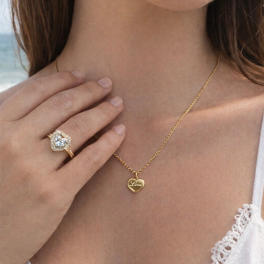 Set conection(anillo promesa+ collar corazón )