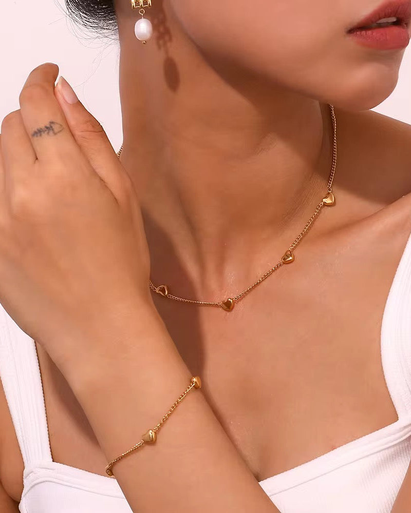 Set completo corazón dorado